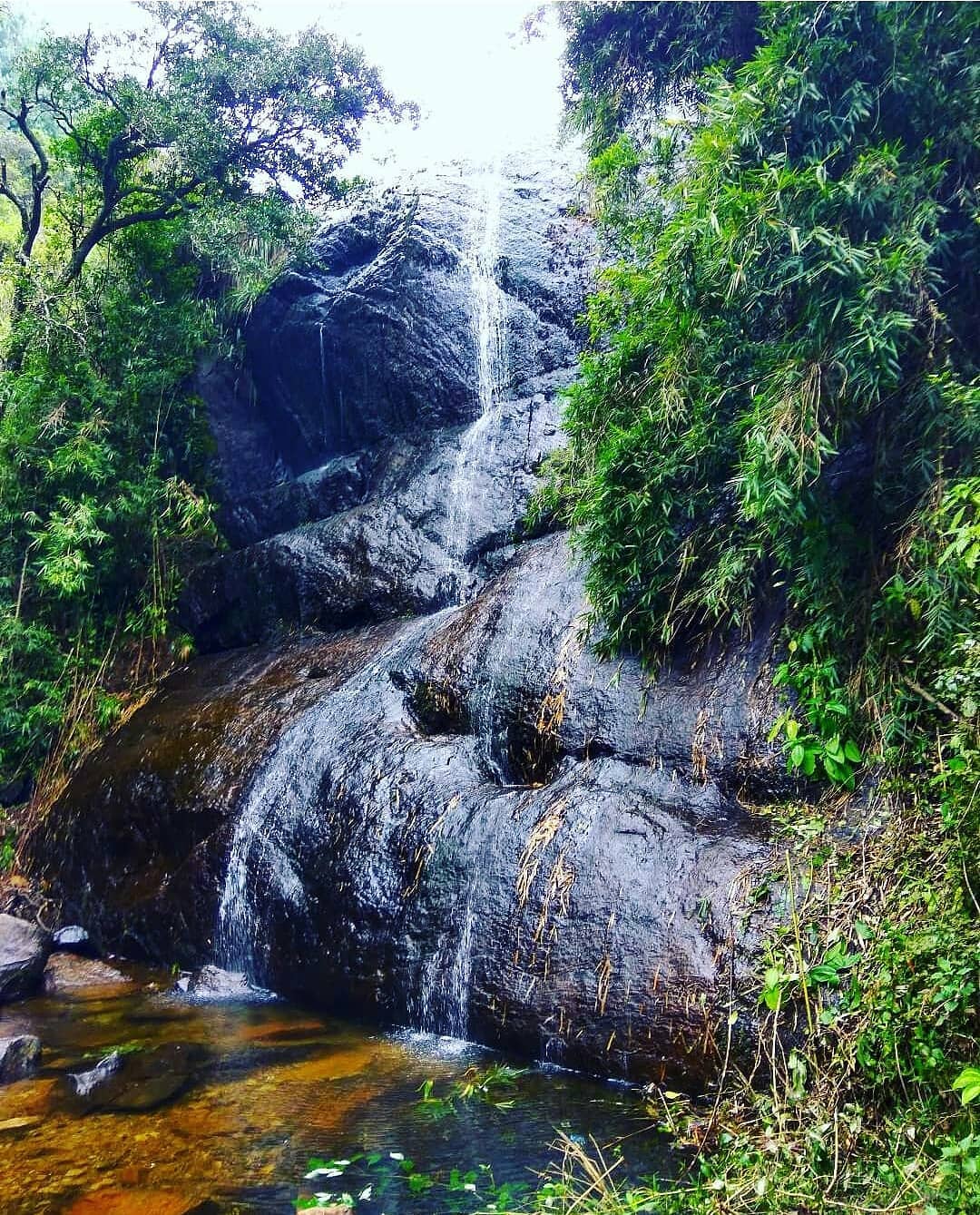 Bear Shola Falls rocky cliffs waterfall cascades catherine waterfalls lush greenery lush greenery 